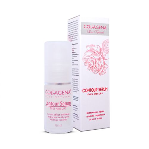 Contour Serum срещу бръчки около устните и очите COLLAGENA Rose Natural, 15 мл.