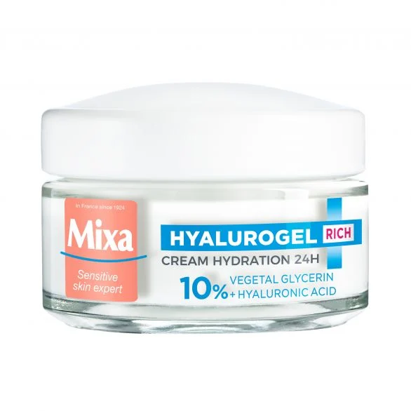 MIXA SENSITIVE SKIN EXPERT HYALUROGEL RICH Крем за лице SENSITIVE TO VERY DRY SKIN, 50 мл.