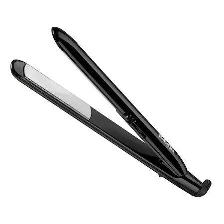 Преса за коса BaByliss ST240E Smooth Glide, Керамични плочи, 230 градуса, Автоматично спиране, Черен/Сив