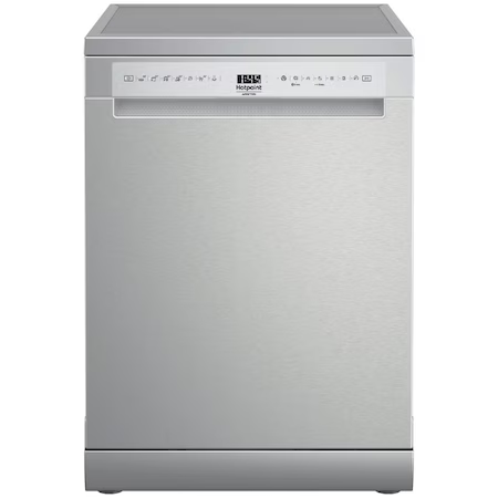 Съдомиялна Hotpoint H7FHS41X, 15 комплекта, 8 програми, 3D zone wash, Отложен старт, ActiveDry, Клас C, 60 см, Inox