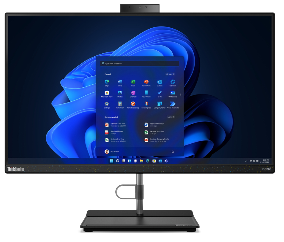 Lenovo ThinkCentre Neo30a 24 All-in-One, 23.8″ FHD IPS, i5-1240P, 8GB, 512 GB SSD, DVD±RW | 12B0008EBL, Win10 Pro