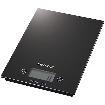 Кухненска везна Kenwood DS400, Дигитален дисплей, 8 кг, Стъкло, Черен