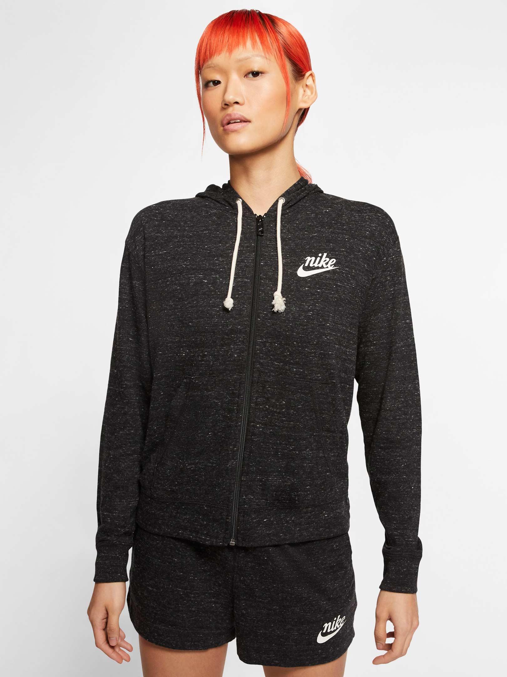 NIKE Суитшърт W GYM VNTG HOODIE FZ