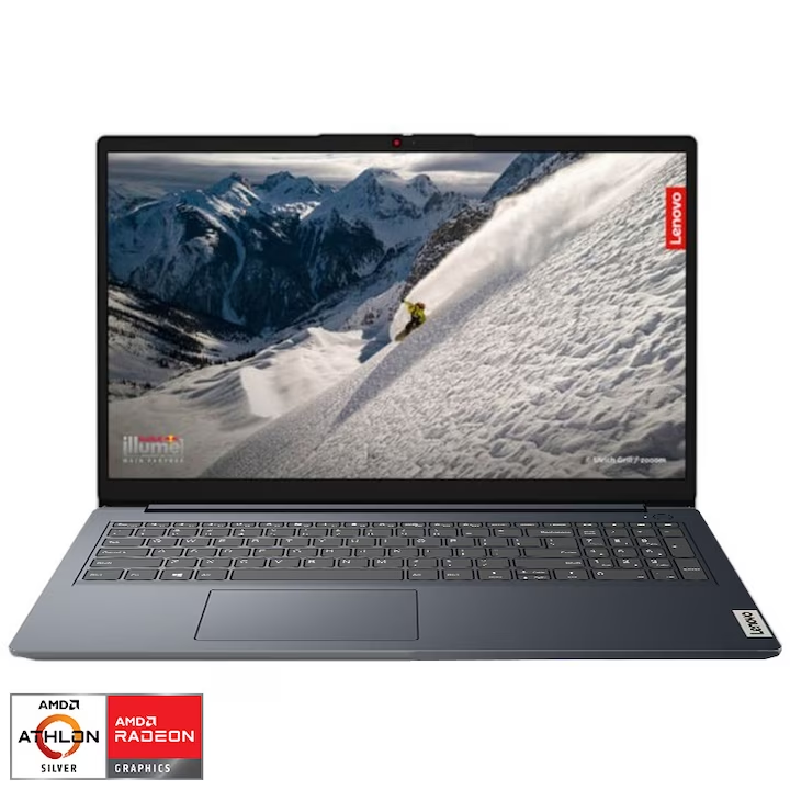 Лаптоп Lenovo IdeaPad 1 15AMN7, AMD Athlon™ Silver 7120U, 15,6″, HD, RAM 4GB, 256GB SSD, AMD Radeon™ Graphics, No OS, Abyss Blue