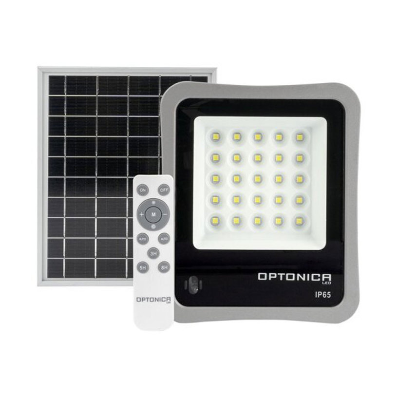 LED СОЛАРЕН ПРОЖЕКТОР 8W 500LM 6000K IP65 OPTONICA