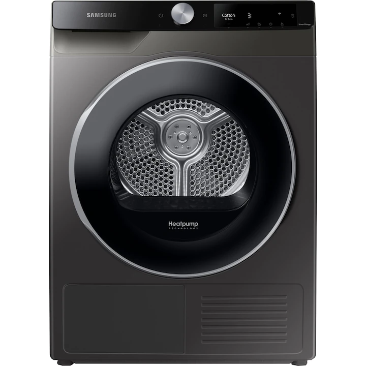 Сушилня Samsung DV90T6240LX/S7, Термопомпа, 9 кг, Клас A+++, AI Control, Quick Dry, Hygiene Care, Optimal Dry, Air Wash, Wifi, Inox