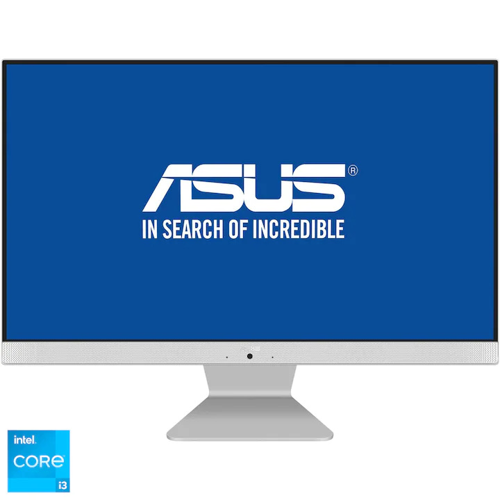 Настолен компютър All-in-One ASUS V241EAK, 23.8″, Intel® Core™ i3-1115G4, Full HD, IPS, 8GB DDR4, 256GB SSD, Intel® UHD Graphics, Endless OS, White