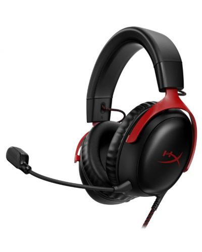 Гейминг слушалки HyperX – Cloud III, черни/червени