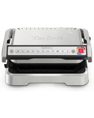 Грил Tefal Optigrill, 2100W, незалепващо, оребрена, инокс