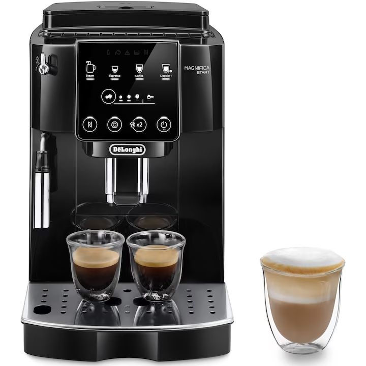 Кафеавтомат De’Longhi Magnifica Start ECAM220.21.B, 1450W, 1.8l, 15 bar, Ръчна система за разпенване на мляко, Черен