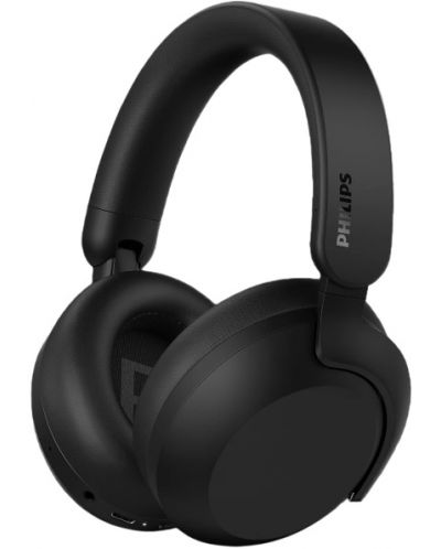 Безжични слушалки с микрофон Philips – TAH8000EBK/00, ANC, черни