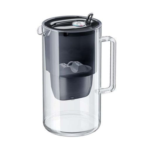 Филтрираща стъклена кана за вода AQUAPHOR Glass MFP Mg, 2.5 л, черна