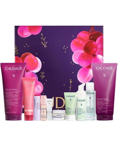 Caudalie Комплект – Интензивна хидратация за лице и тяло, 10 части